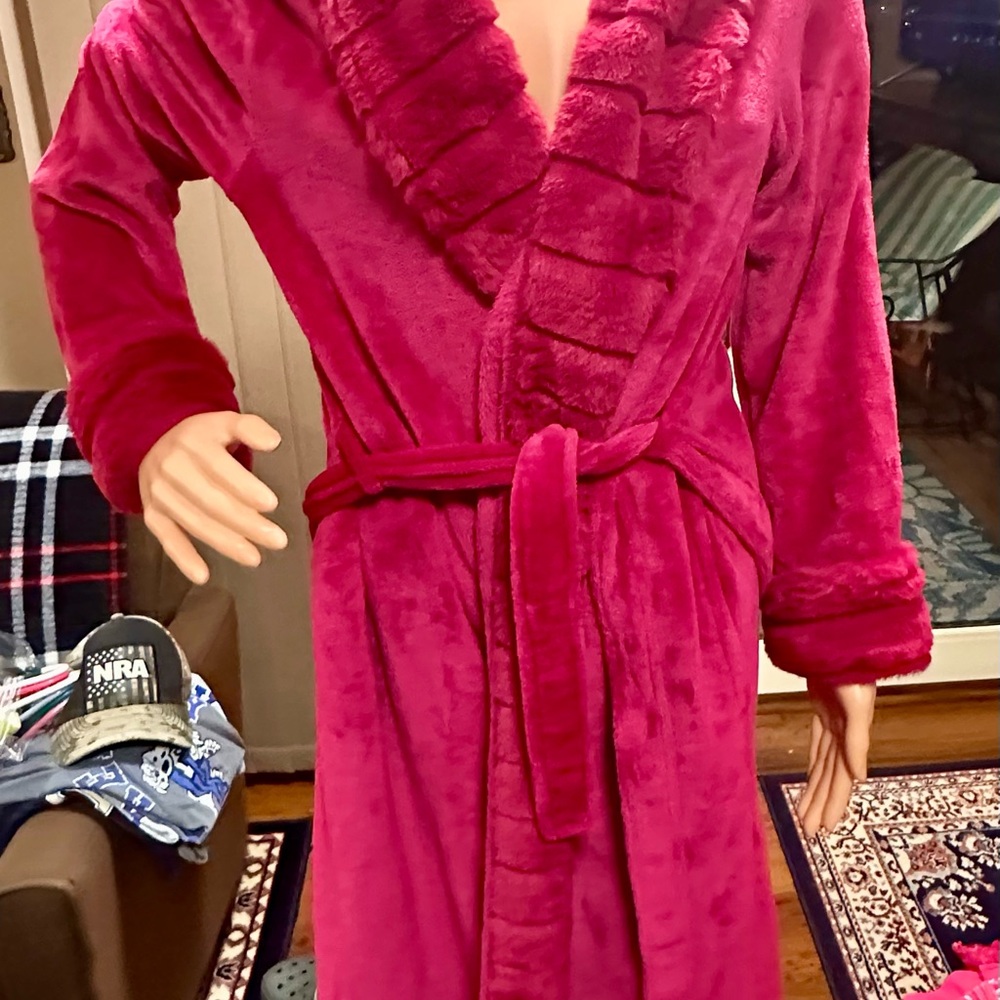 Luxurious Pink Plush Robe